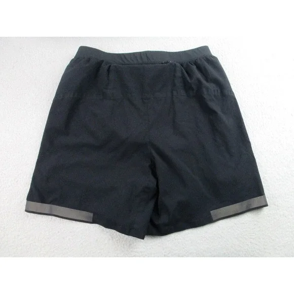 Brooks Running Shorts Mens Small Reflective Trim Back Zip Pocket Lightweight Run